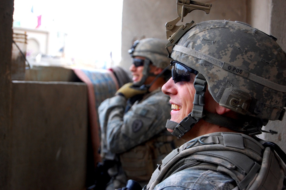 Wolfhounds, National Police share laughter with children