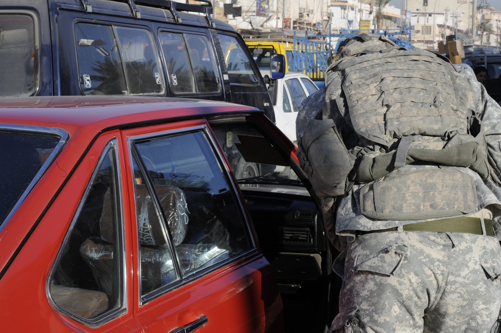 Traffic patrol in Baghdad Iraq
