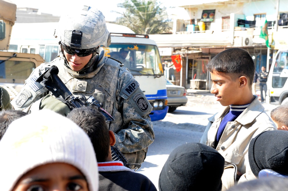 Patrol in the Al Amnal District in Basra, Iraq