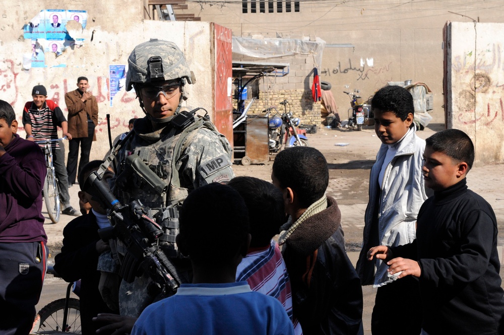 Patrol in the Al Amnal District in Basra, Iraq