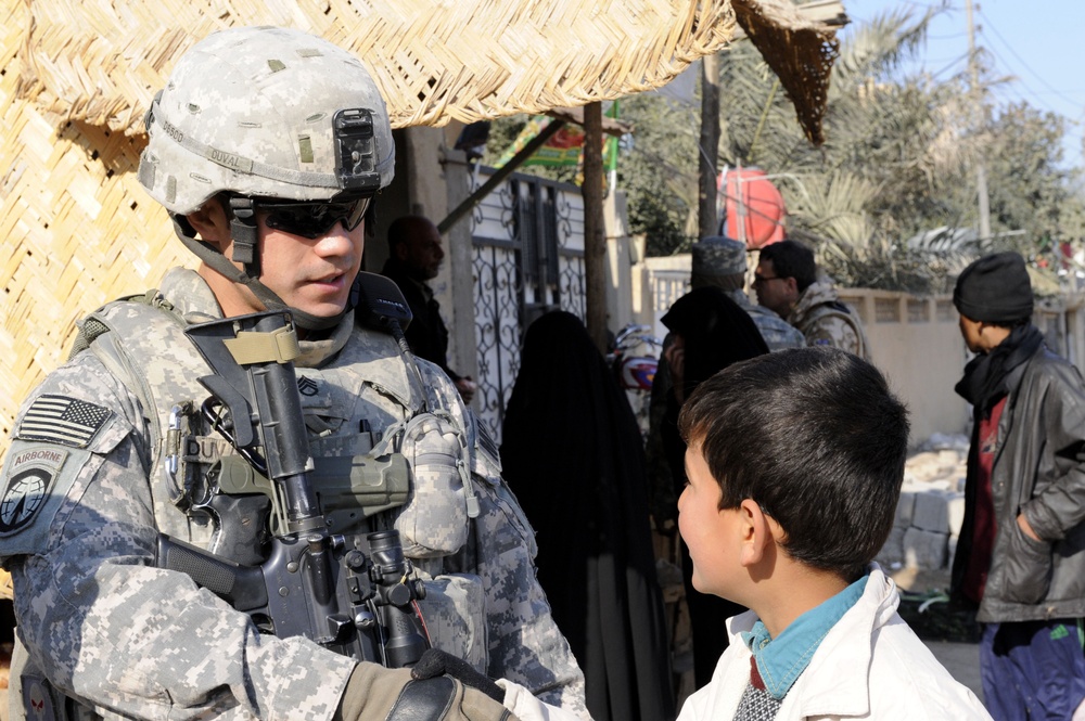Patrol in the Al Amnal District in Basra, Iraq