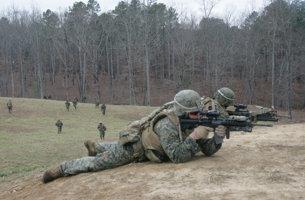 Battalion Landing Team, 3rd Battalion, 2nd Marine Regiment Marines Rock Ranges at Fort Pickett