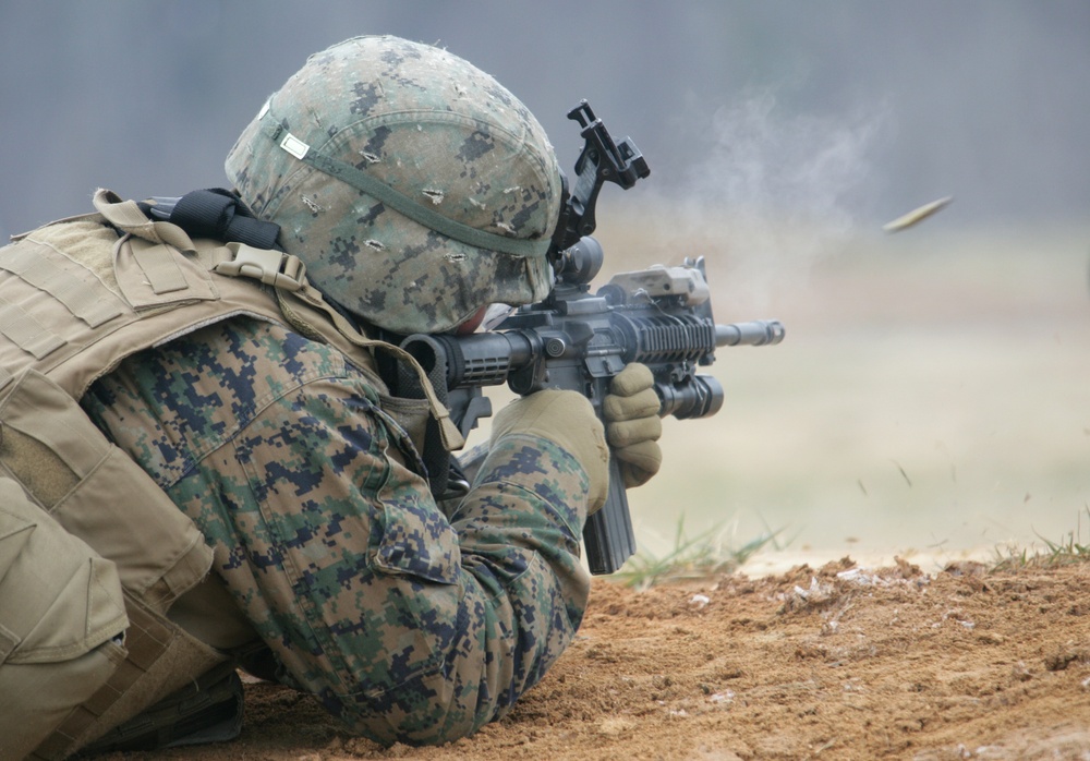 Battalion Landing Team, 3rd Battalion, 2nd Marine Regiment Marines Rock Ranges at Fort Pickett