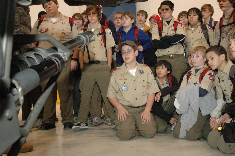 13th Expeditionary Sustainment Command, 181 Chemical Company host Boy Scouts