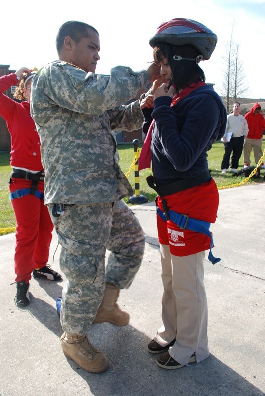Soldiers give students opportunity to climb high, reach their goals