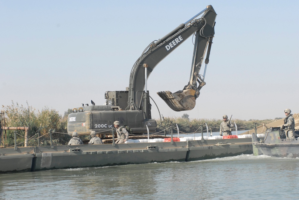 Naval Mobile Construction Battalion 27 Constructs River Barrier in Western Iraq