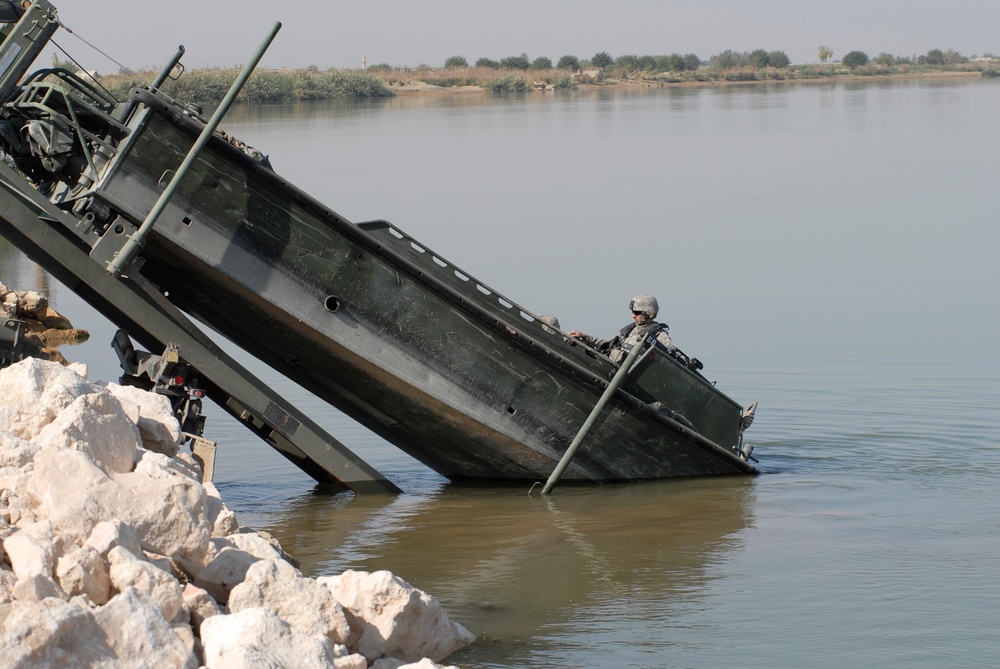 Naval Mobile Construction Battalion 27 Constructs River Barrier in Western Iraq