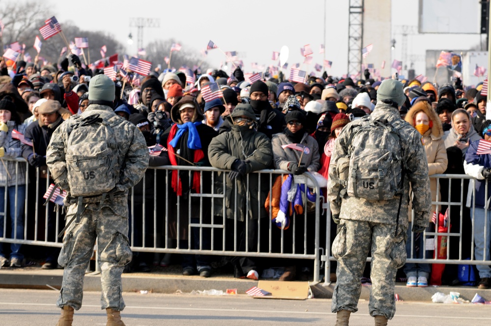 Handling the crowds during the presidential inauguration