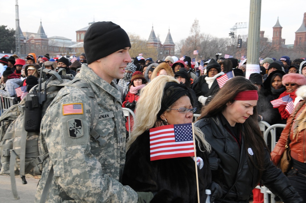 Handling the crowds during the presidential inauguration