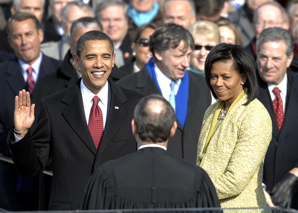 President Obama takes the oath of office