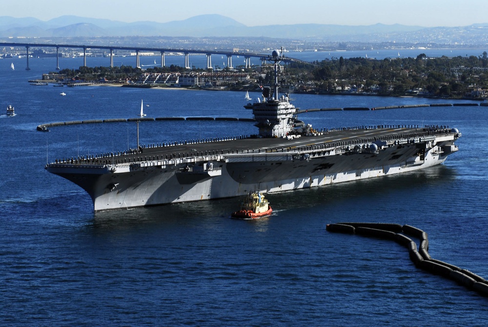 USS John C. Stennis departs Naval Air Station North Island