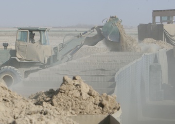 Marines construct and guard combat outposts