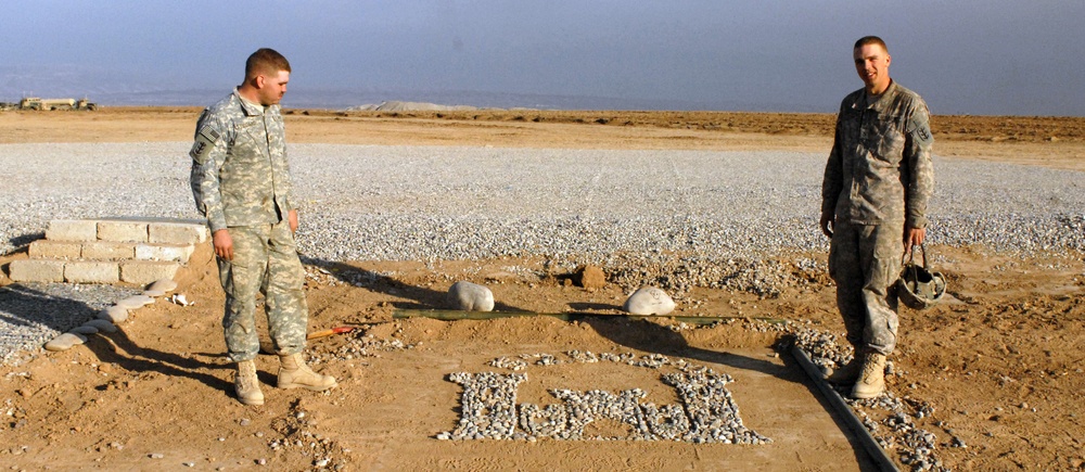 Building a new combat outpost near Irbil