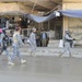 Patrol in the Al Rissala market in Mosul