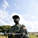 A Uganda Peoples Defense Force Soldier Stands in a Field During a Demonstration of Skills Learned During the UPDF Non-Commissioned Officers Academy in Jinja.