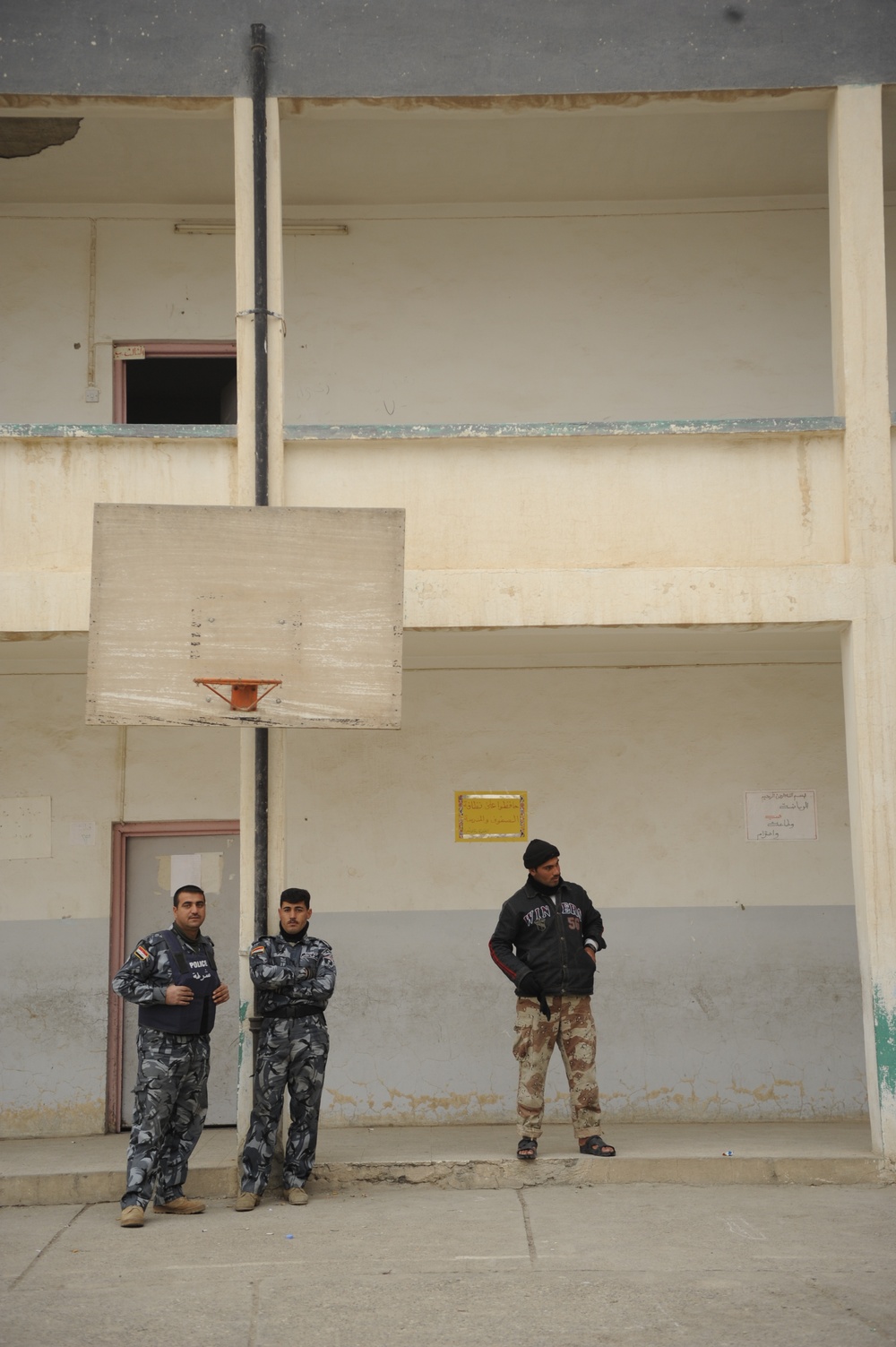 Visit to future polling place in Mosul, Iraq