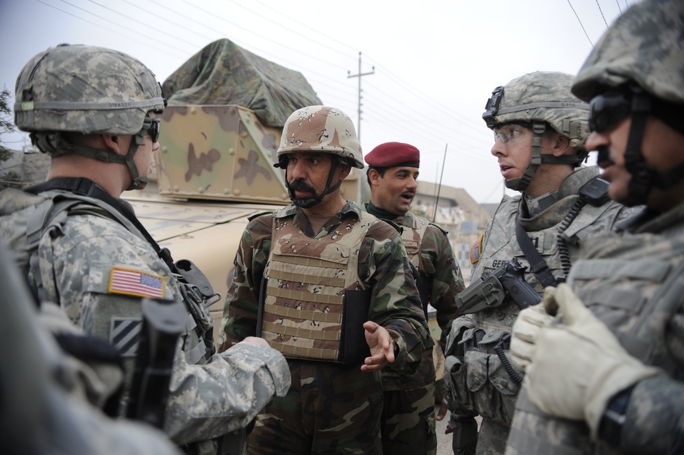 Visit to future polling place in Mosul, Iraq