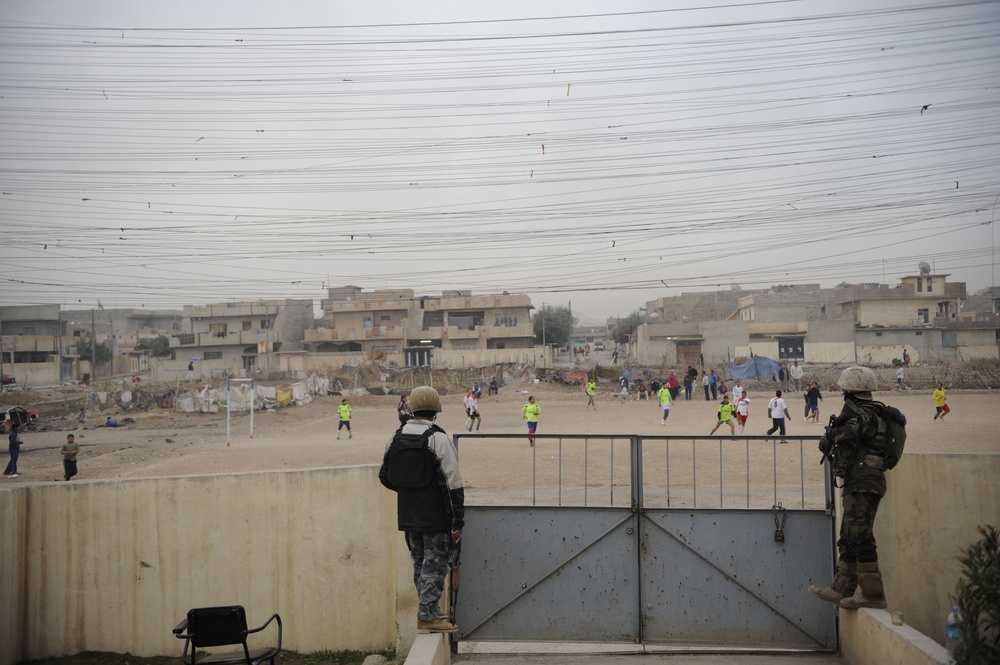 Visit to future polling place in Mosul, Iraq