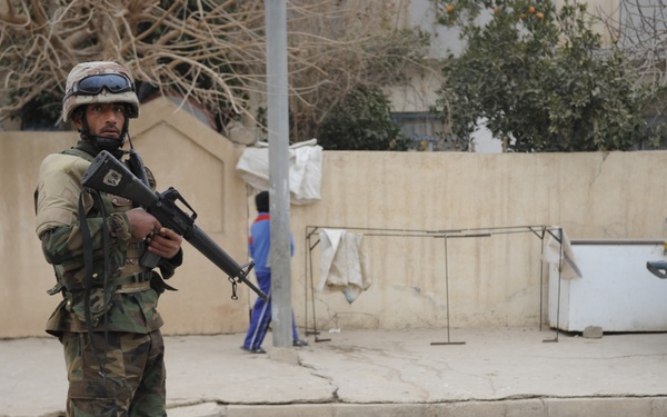 Visit to future polling place in Mosul, Iraq