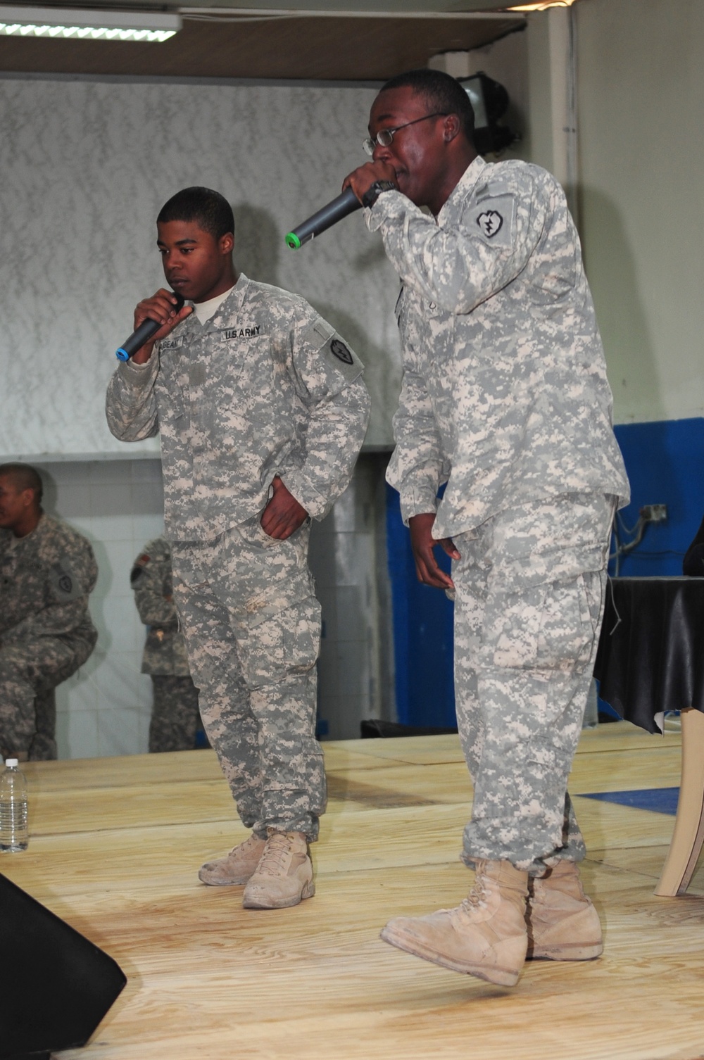 David Banner performs at Forward Operating Base Brassfield Mora