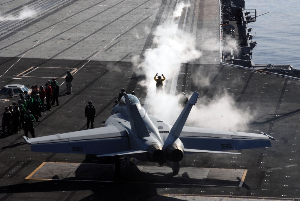 USS Nimitz flight deck operations