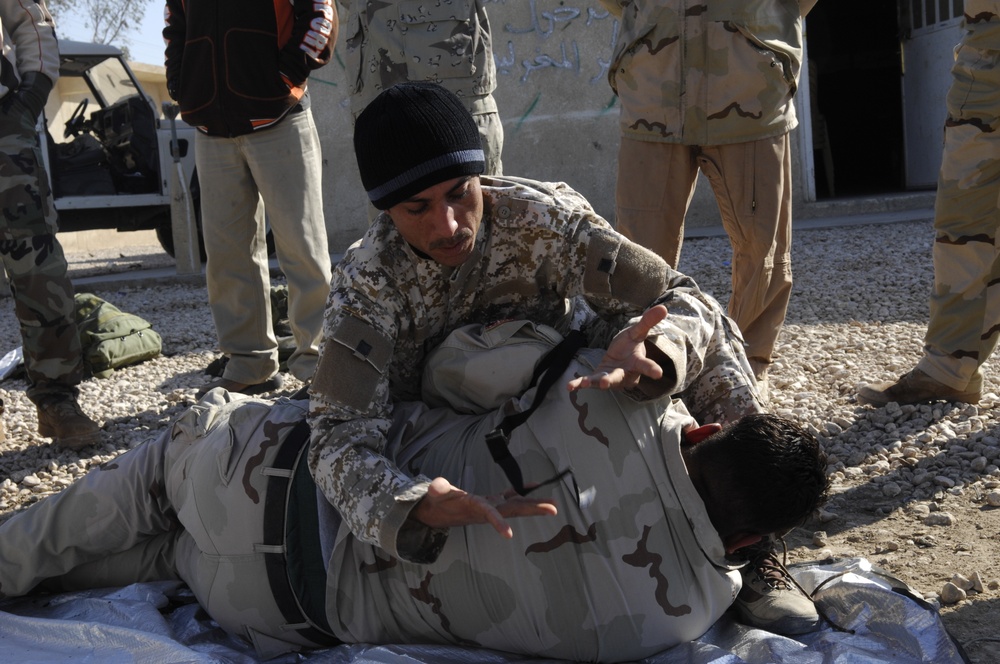 Soldiers Conduct medical training at camp echo