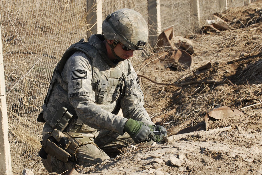 'Comanche' Troop works to keep weapons out of the enemy's hands