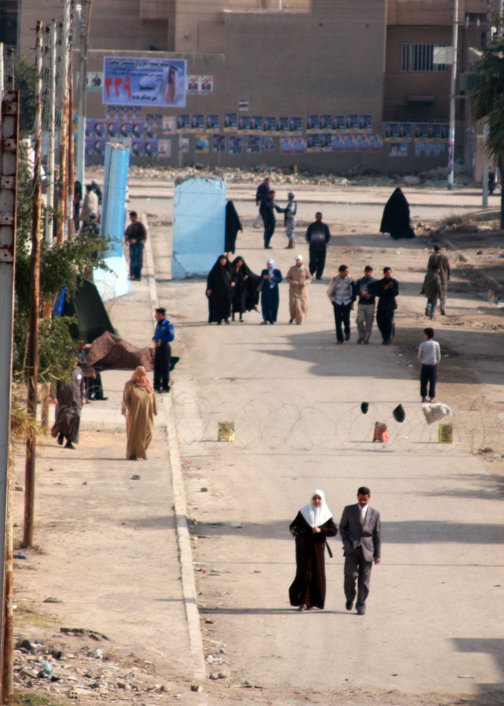 Iraqi security forces maintain security in a democratic society