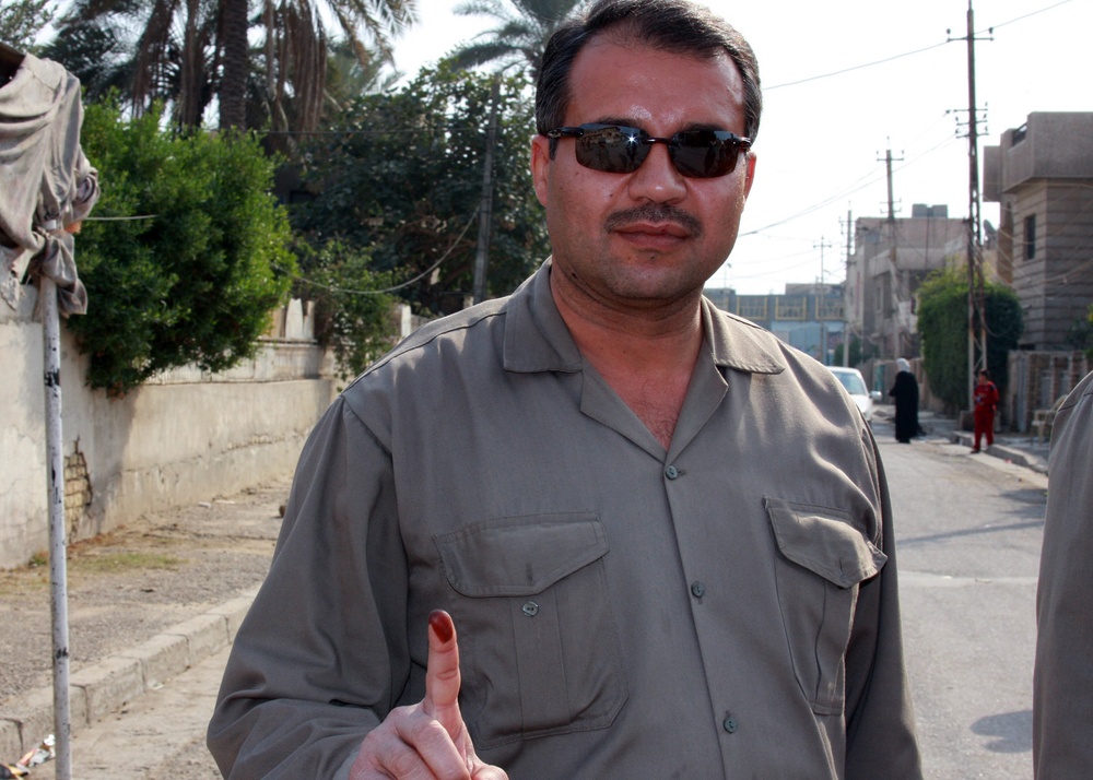 Iraqi security forces maintain security in a democratic society