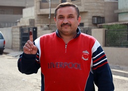 Iraqi security forces maintain security in a democratic society
