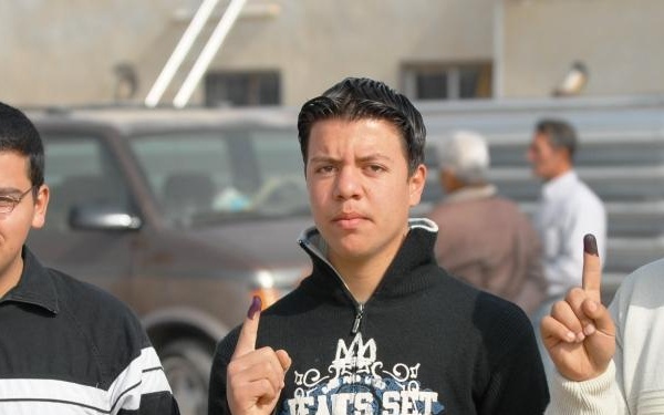 Iraqi citizens take to polls in Airport Village