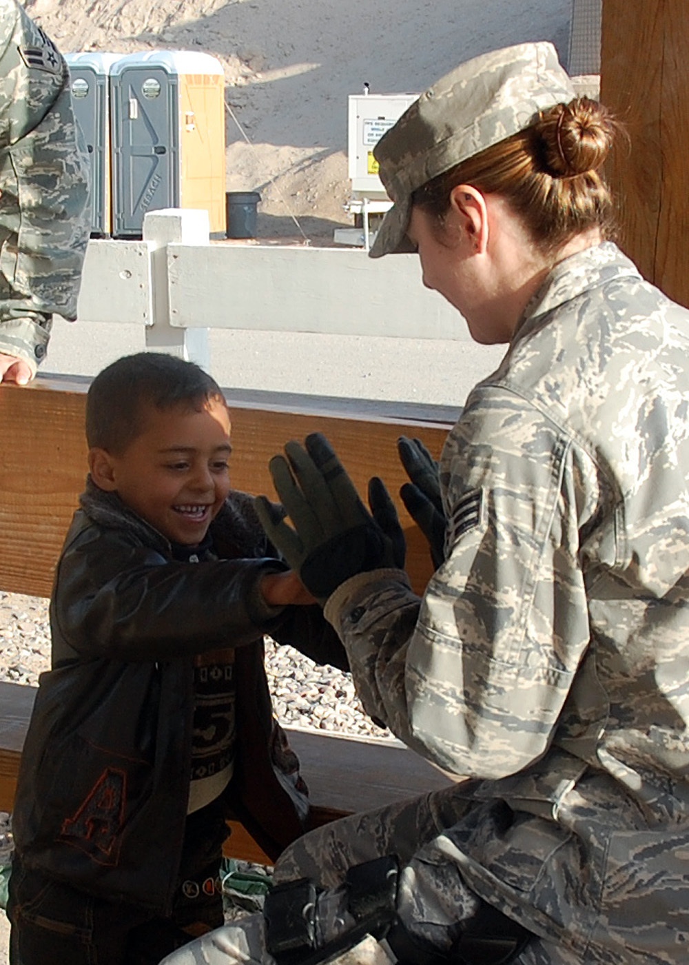 Playing with a child