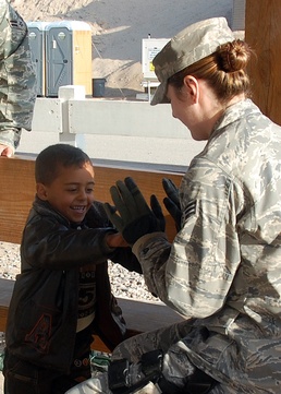 Playing with a child