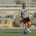 Soccer game at Forward Operating Base Marez