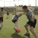 Soccer game at Forward Operating Base Marez