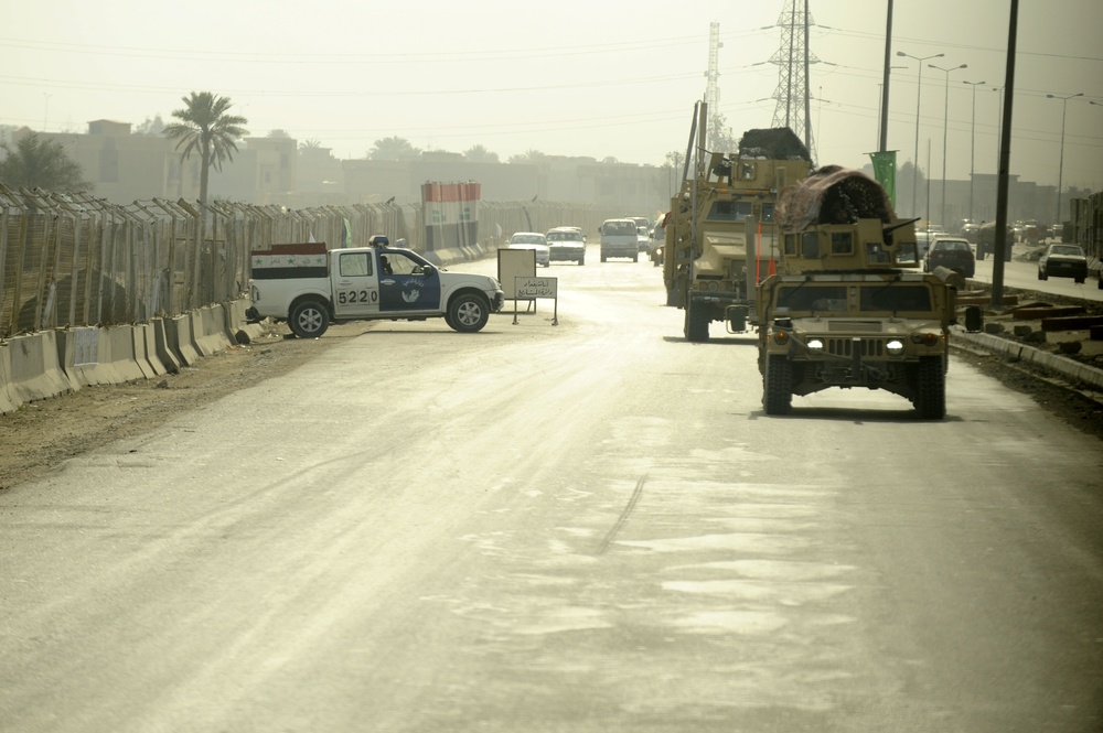 U.S. Air Force Security Forces patrol Dorha, Iraq