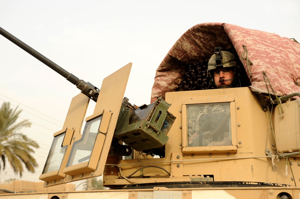 U.S. Air Force Security Forces patrol Dorha, Iraq