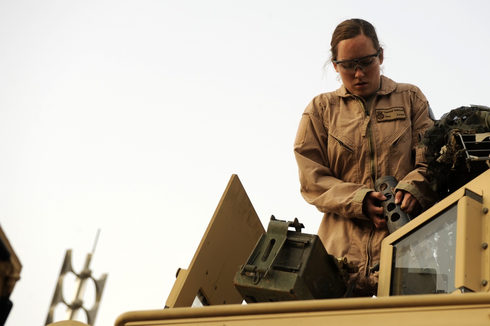 U.S. Air Force Security Forces patrol Dorha, Iraq