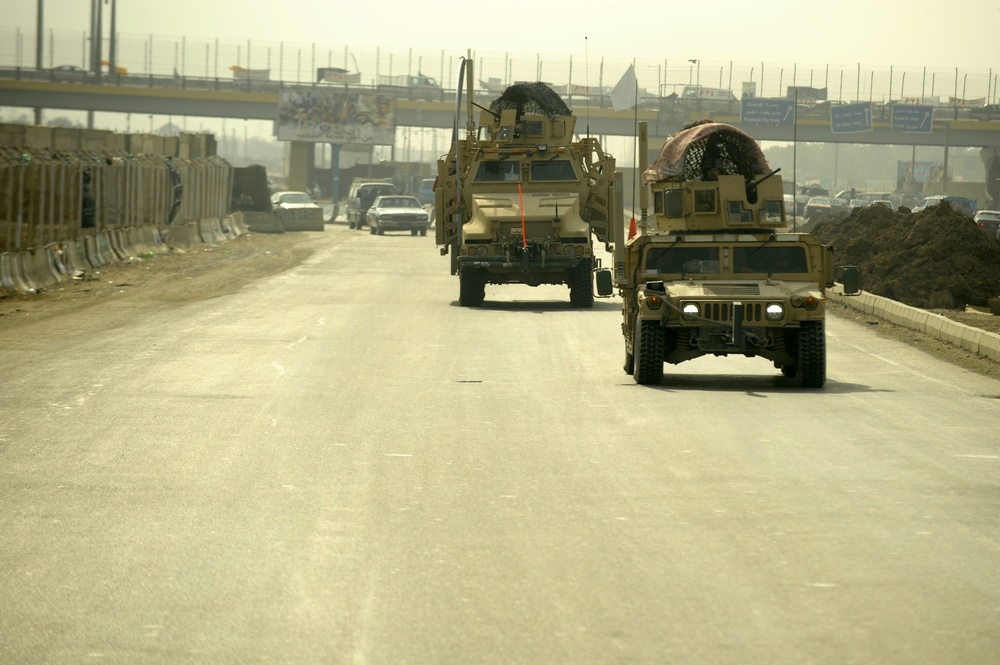 U.S. Air Force Security Forces patrol Dorha, Iraq