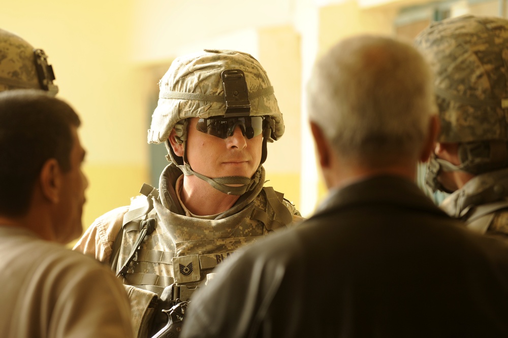 U.S. Air Force Security Forces patrol Dorha, Iraq