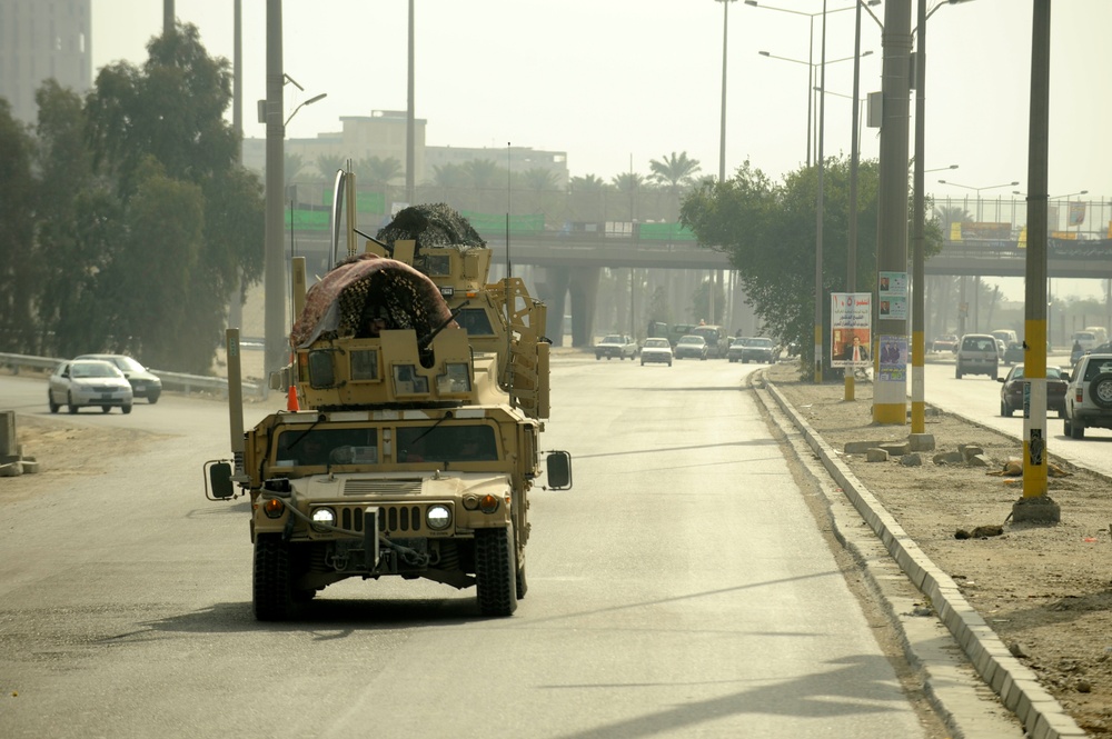 U.S. Air Force Security Forces patrol Dorha, Iraq