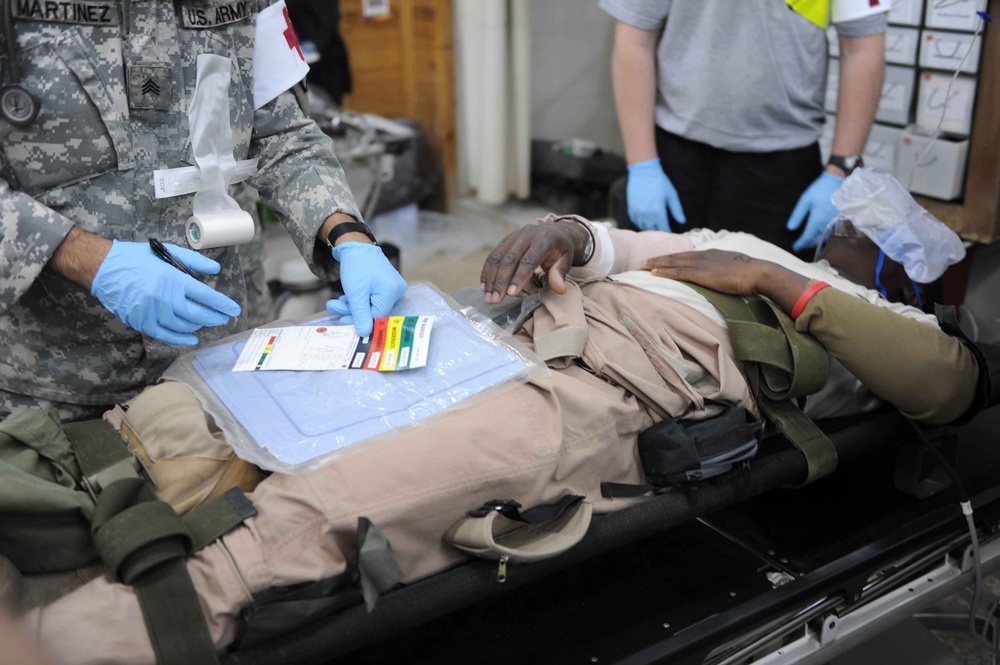 Medical exercise on Camp Victory