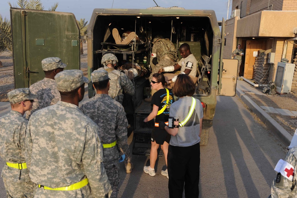 Medical exercise on Camp Victory