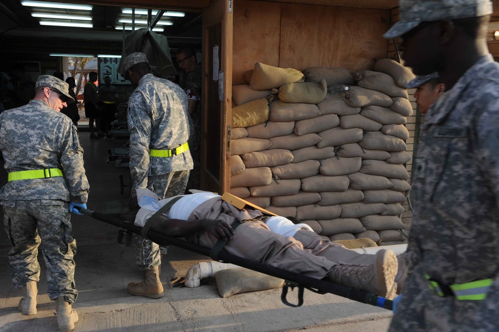 Medical exercise on Camp Victory