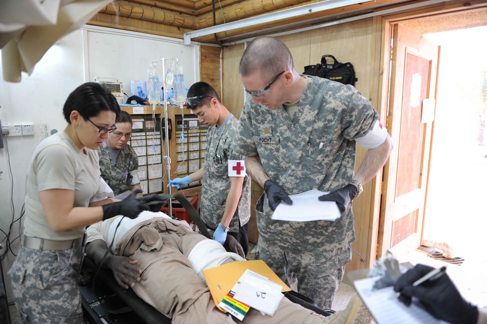 Medical exercise on Camp Victory