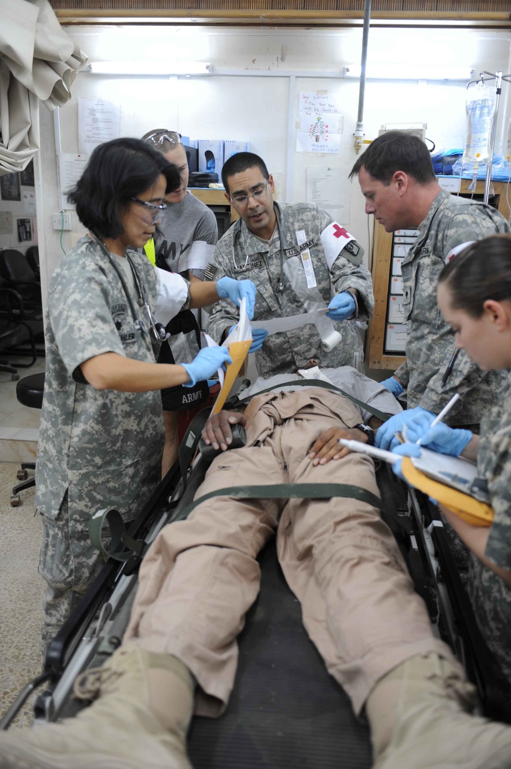 Medical exercise on Camp Victory