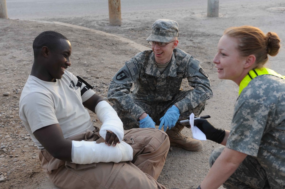 Medical exercise on Camp Victory