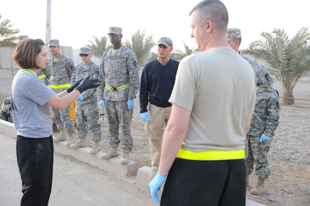 Medical exercise on Camp Victory