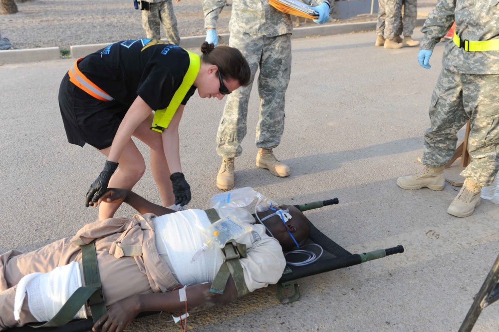 Medical exercise on Camp Victory