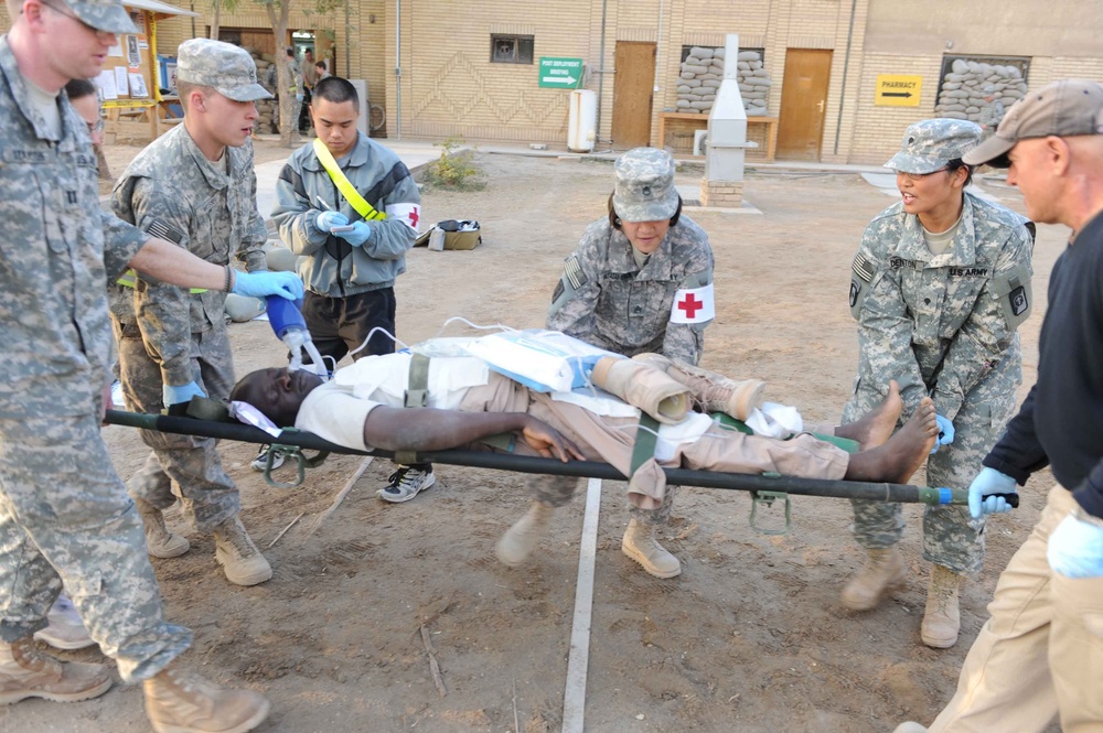 Medical exercise on Camp Victory